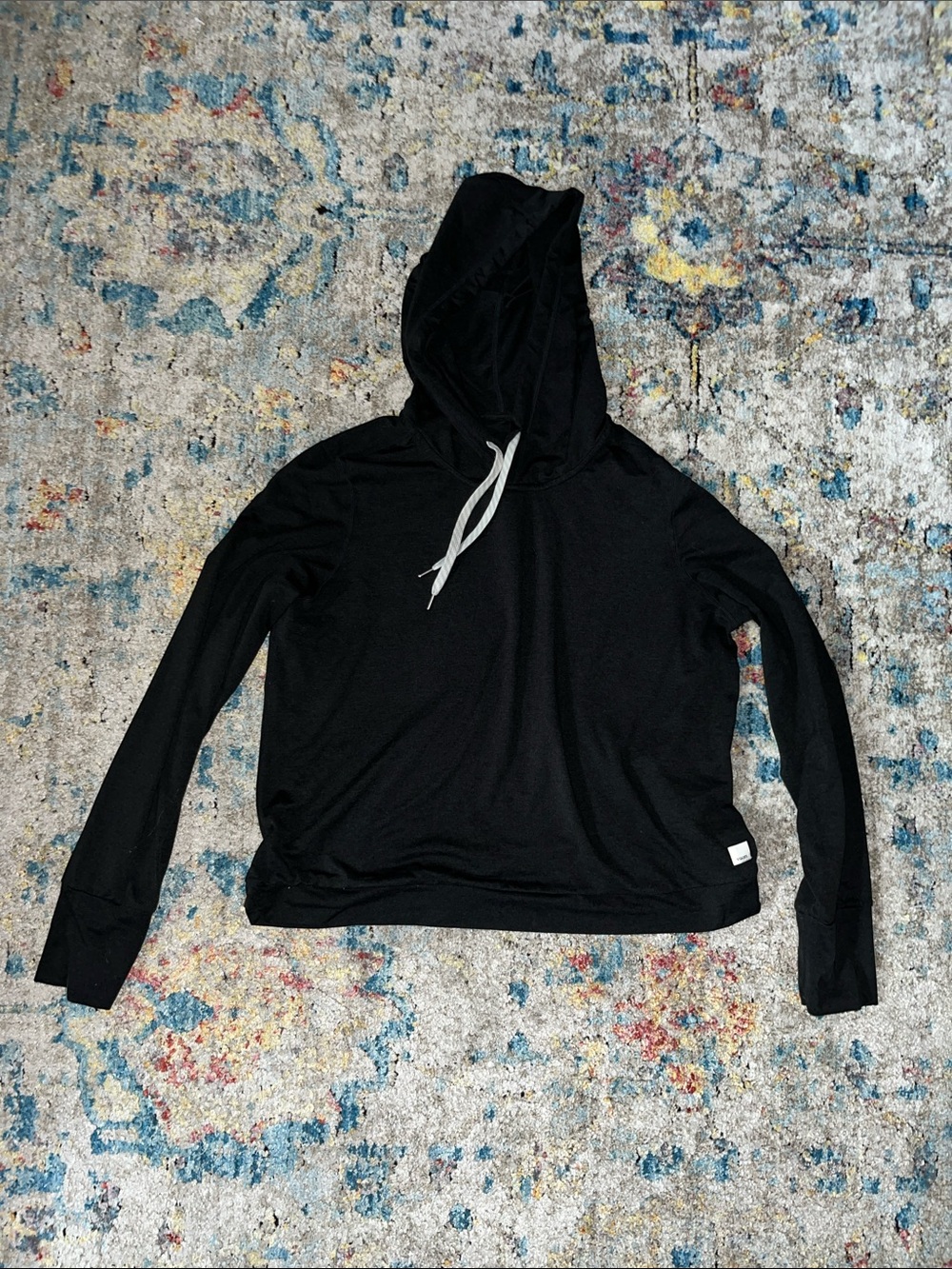 Vuori Black Lightweight Hooded Pullover